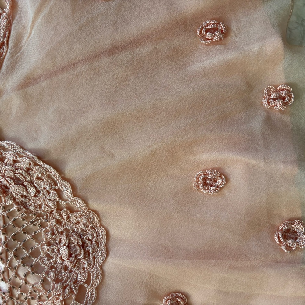 Sue Wong Peach Lace Dress - Picture 7 of 8